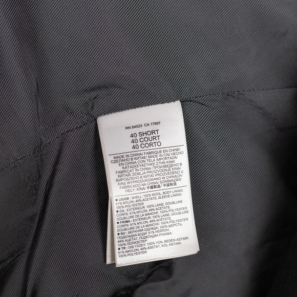 Banana Republic Tailored Fit Gray Blazer Cerruti Wool Size 40S - Picture 8 of 8